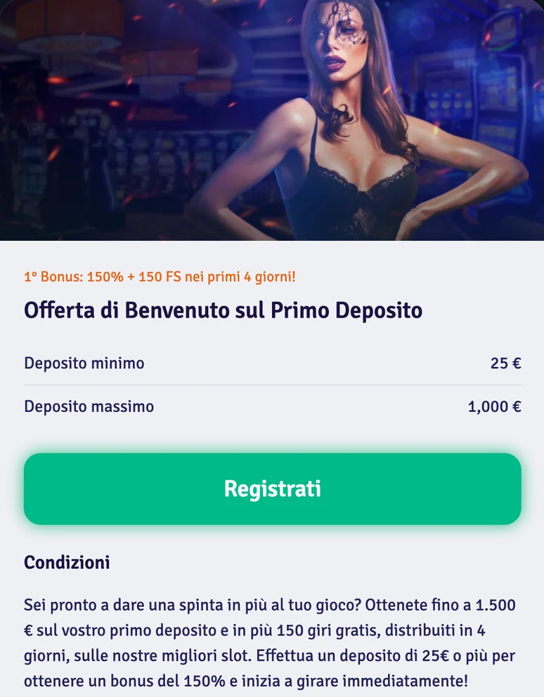 Ardente Bonus di Benvenuto