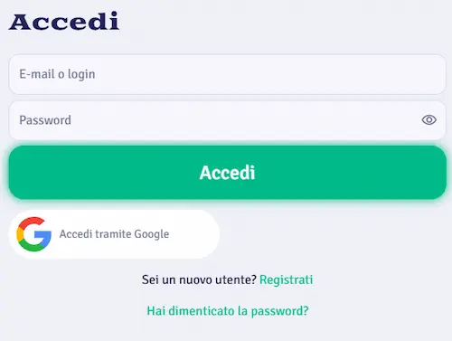 Casino Ardente Italia login